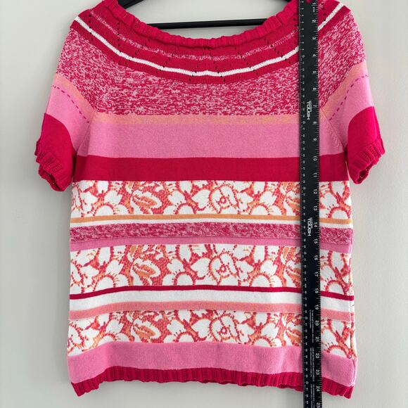 Y2K Susan Bristol Hand Embroidered Sweater Multi Color Knit Top - Picture 3 of 6